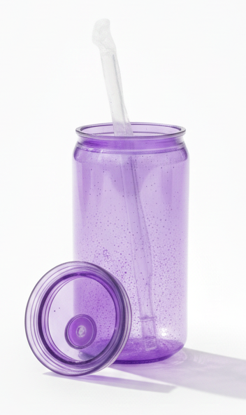 16oz Plastic Tumblers With Lid and Straw-  UV-DTF Product