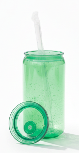16oz Plastic Tumblers With Lid and Straw-  UV-DTF Product