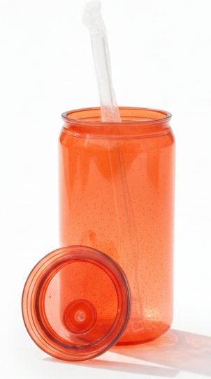 16oz Plastic Tumblers With Lid and Straw-  UV-DTF Product