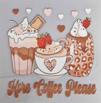 More Coffee Please - 16oz Glass Tumbler- UV-DTF Wrapped