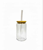 16oz Glass Mom Life Tumbler With Bamboo Lid and Glass Straw
