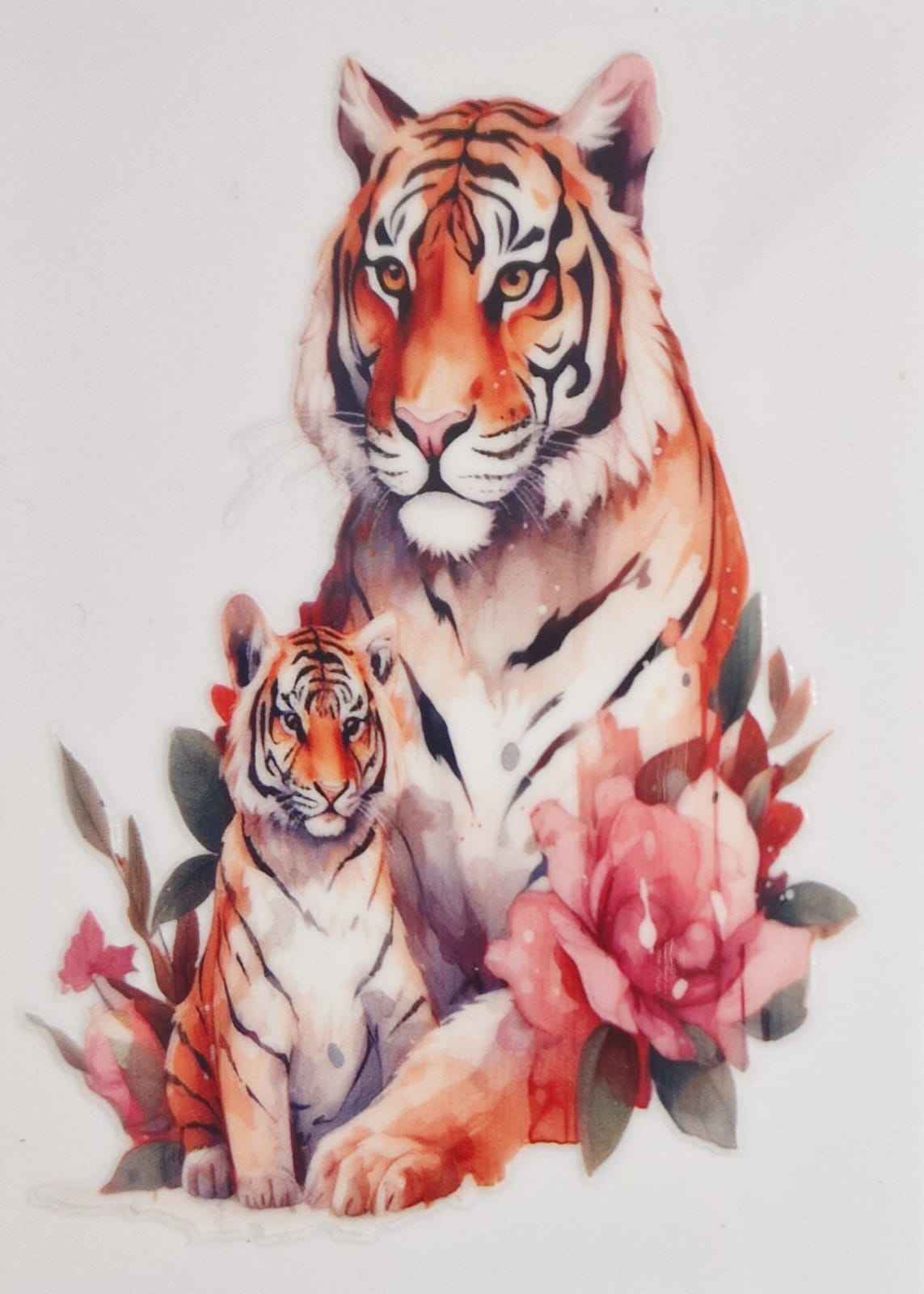 Tiger & Cub 3-Piece Gift Set - Flask and 2 Mugs-UV-DTF Wrapped