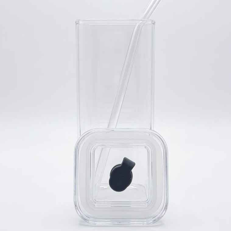 Autism Support Squad 16oz Glass Tumbler with Straw- UV-DTF Wrapped