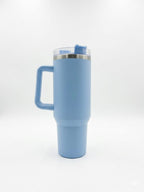 Best Mum Ever 40oz Tumbler - Blue Floral Design - Craftique Fusion Ltd