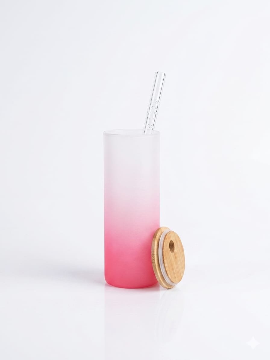 24oz Ombre Frosted Glass Tumblers - Craftique Fusion Ltd