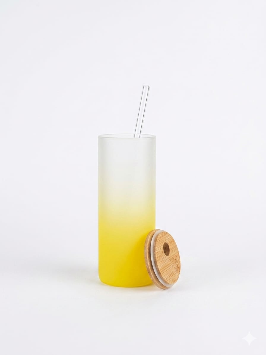 24oz Ombre Frosted Glass Tumblers - Craftique Fusion Ltd