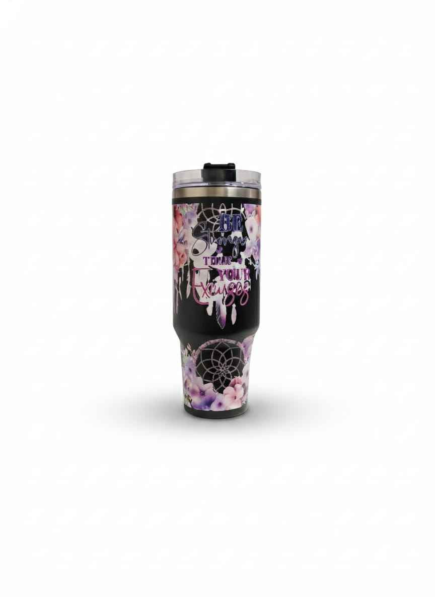 Stronger Than Your Excuses - 40oz Insulated Tumbler- UV-DTF Wrapped