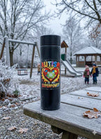 16oz Stainless Steel Tumbler Flask with Temperature Gauge- UV-DTF Product