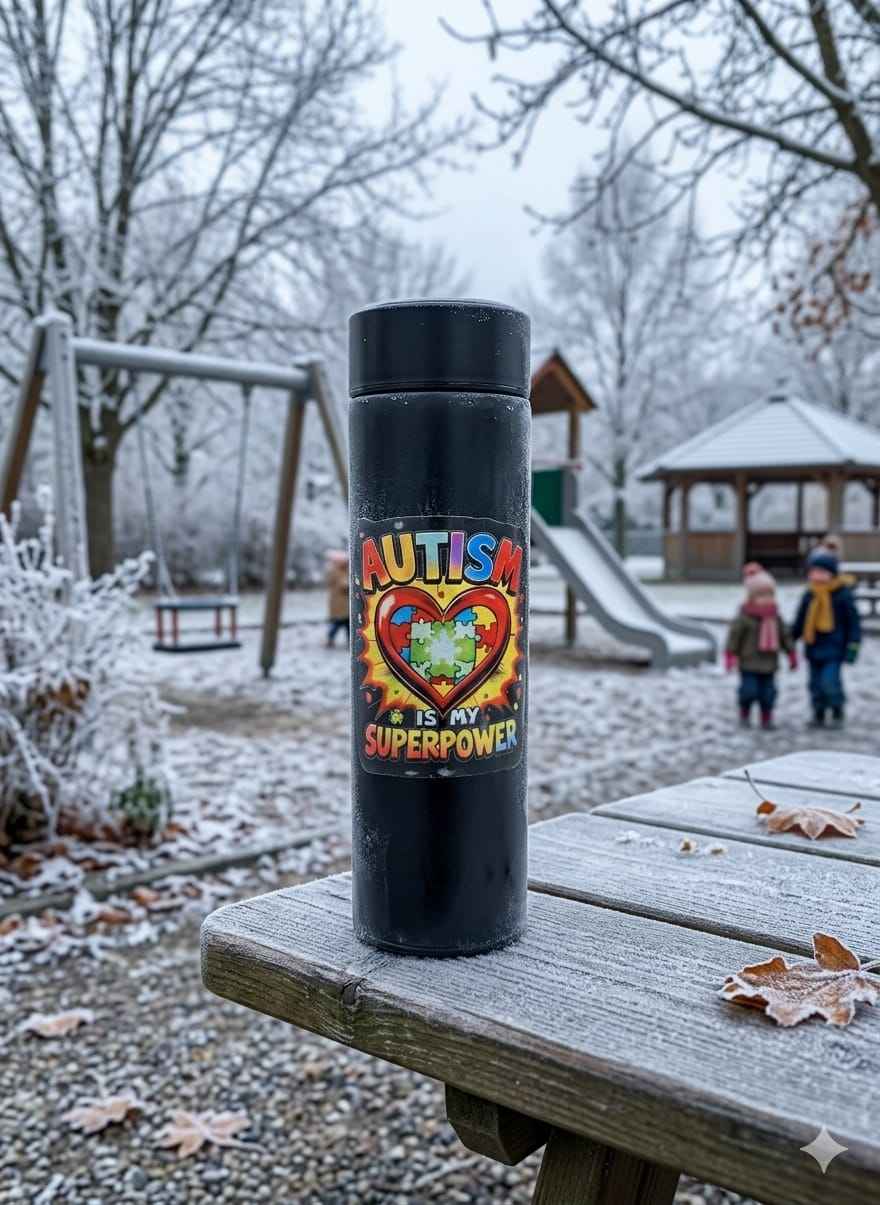 16oz Stainless Steel Tumbler Flask with Temperature Gauge- UV-DTF Product