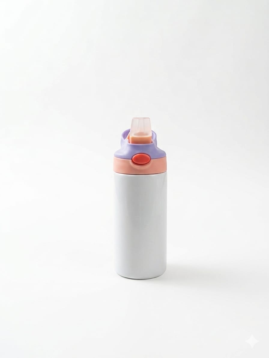 12oz Kids Stainless Steal Insulated Flip Bottle - Sublimation Product - Craftique Fusion Ltd