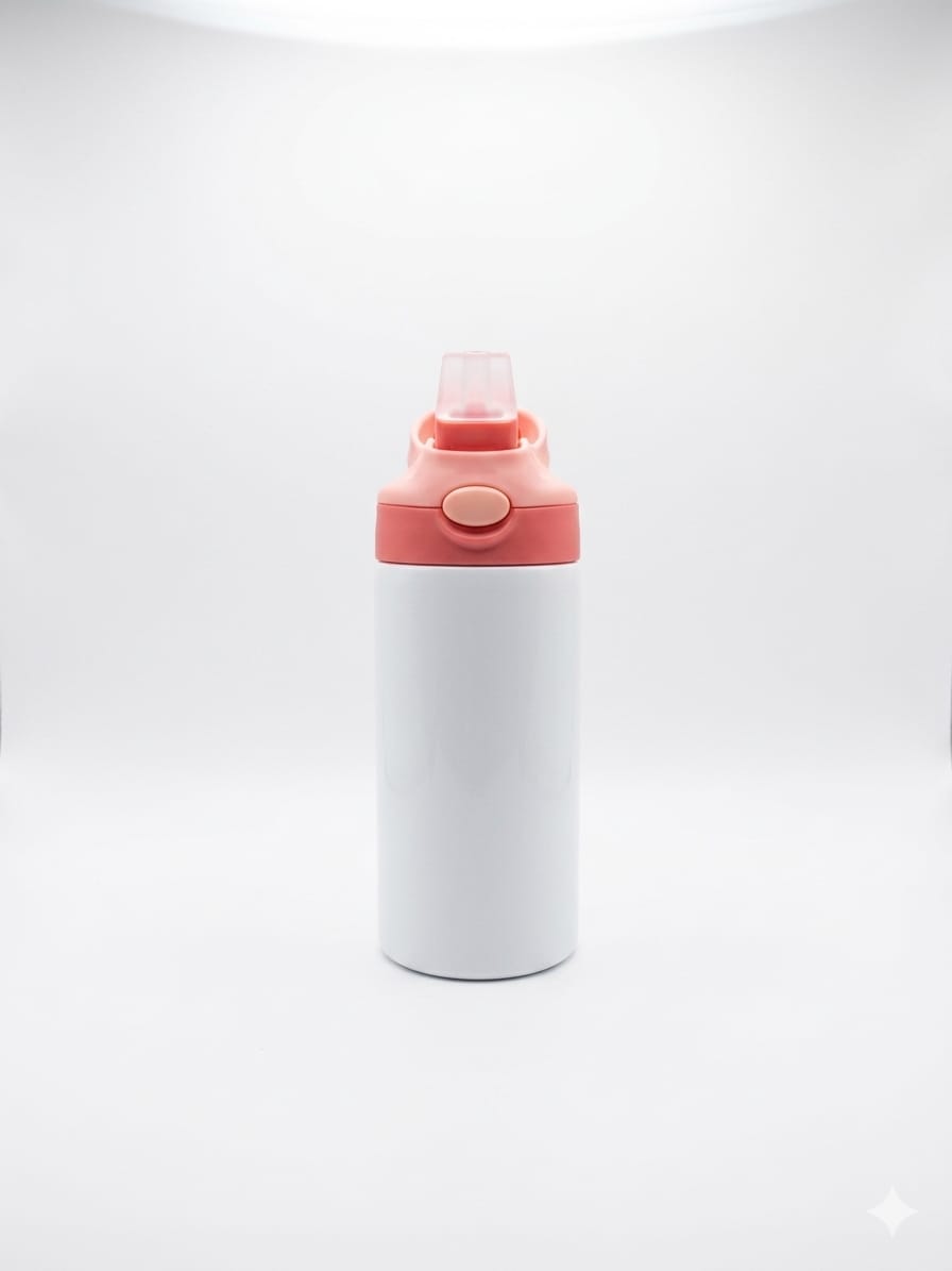 12oz Kids Stainless Steal Insulated Flip Bottle - Sublimation Product - Craftique Fusion Ltd