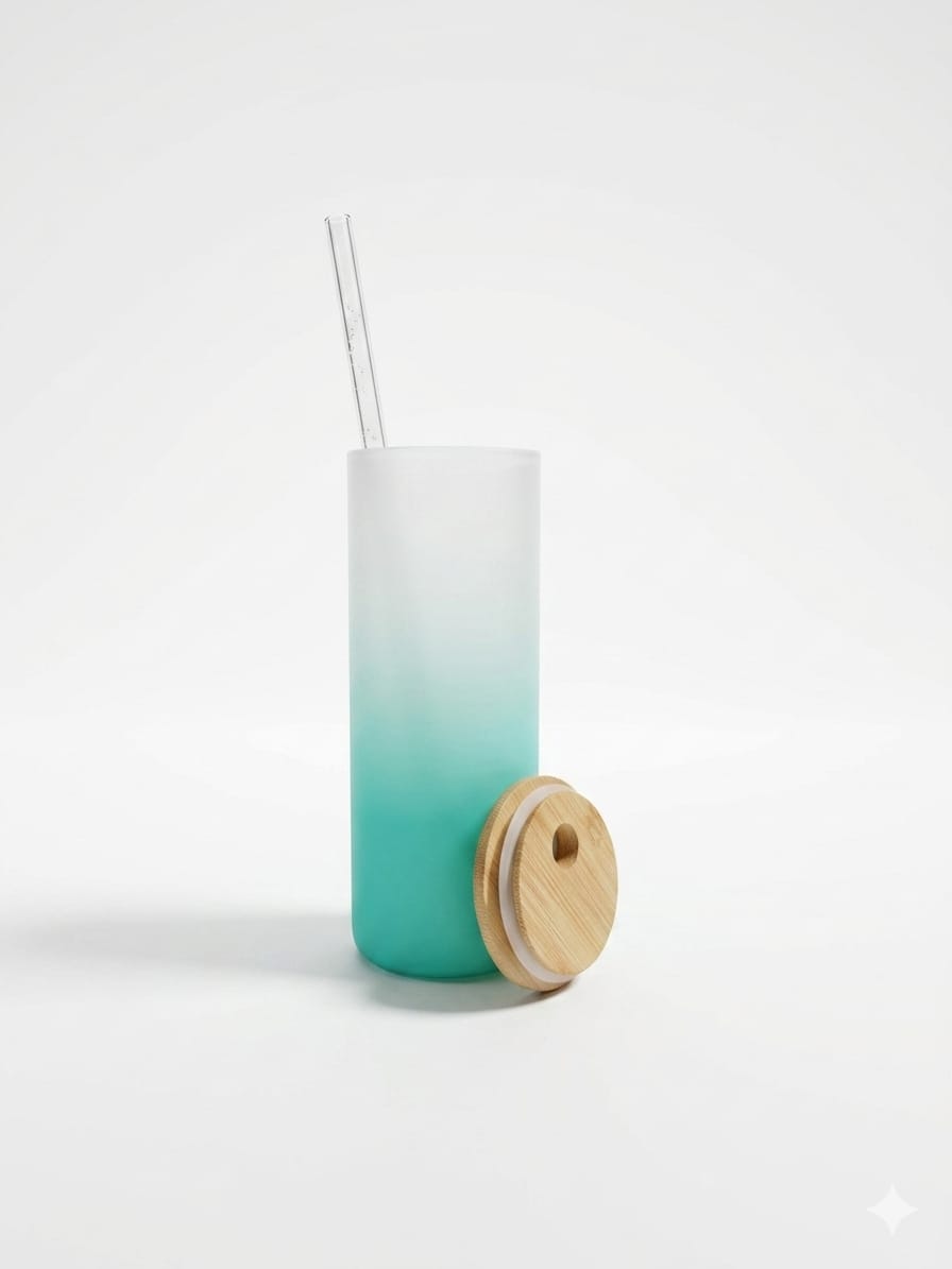 24oz Ombre Frosted Glass Tumblers - Craftique Fusion Ltd
