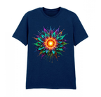 Abstract Flower Design 100% Cotton Adult T-shirt