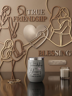 True Friendship - 12oz Insulated Stainless Steel Tumbler - UV-DTF Wrapped - Craftique Fusion Ltd