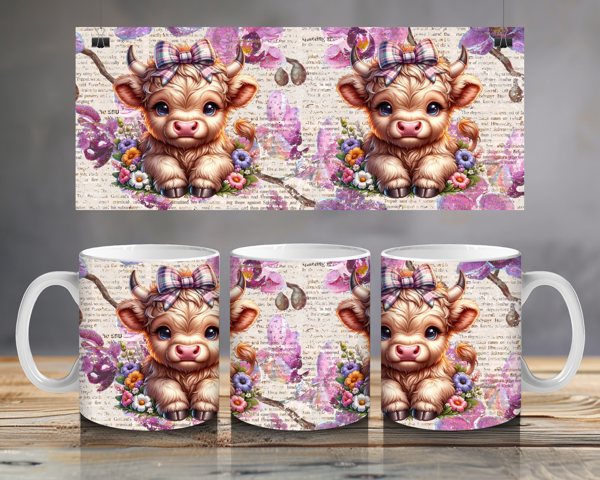 Highland Cow - 11oz Ceramic Mug-Sublimated Product - Craftique Fusion Ltd
