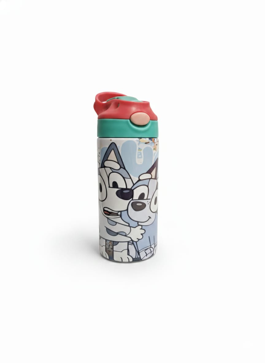 Bluey - 12oz Kids Flip Insulated Bottle - Sublimated Product - Craftique Fusion Ltd