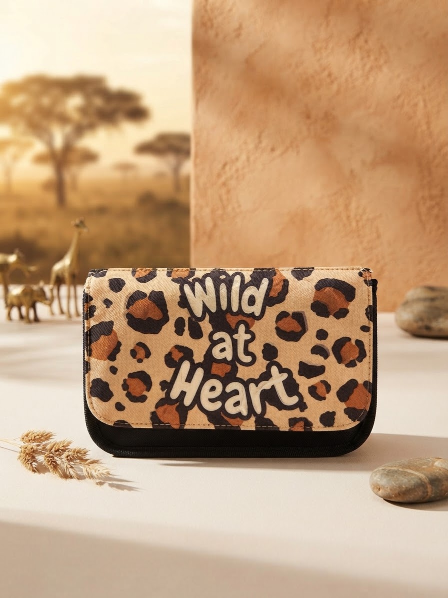 Wild At Heart leopard print Multi-use Accessory Bag